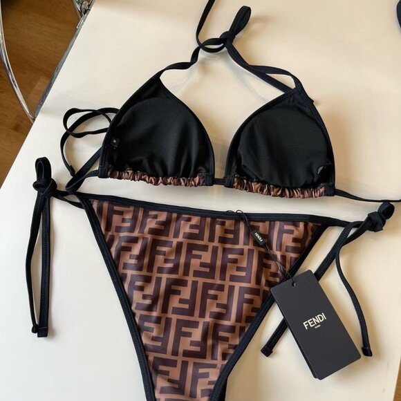 Fendi Brown and Black Bikini Set - Picture 2 of 4